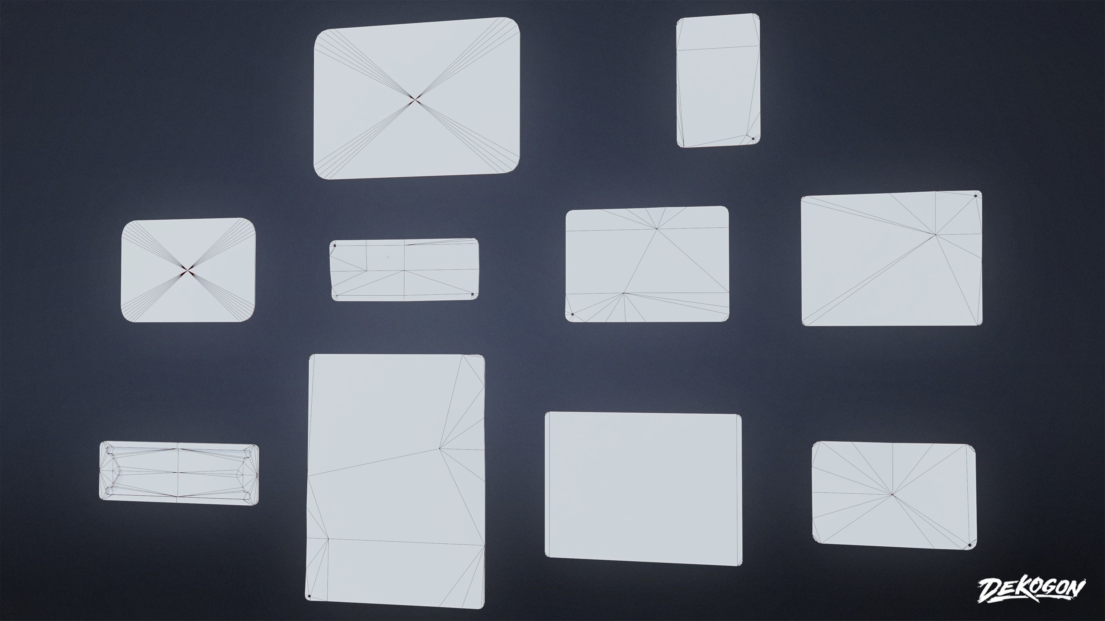 SIGNAGE - Sign Set 09 - LOW POLY AND NANITE Low-poly 3D model_1