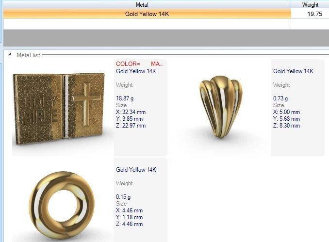 Holy Bible Book Pendant Charm Necklace Jewelry 3D print model_9