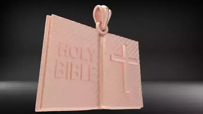 Holy Bible Book Pendant Charm Necklace Jewelry 3D print model Holy Bible Book Pendant Charm Necklace Jewelry 3D print model