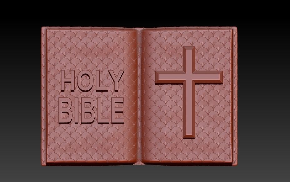 Holy Bible Book Pendant Charm Necklace Jewelry 3D print model_10