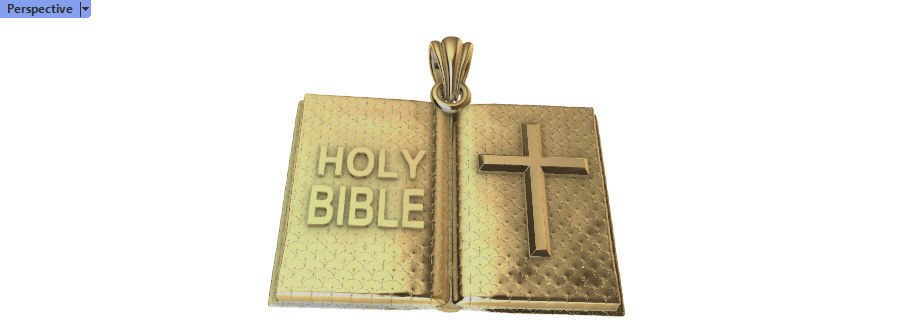 Holy Bible Book Pendant Charm Necklace Jewelry 3D print model_13
