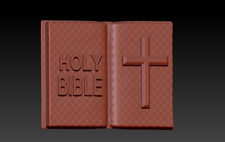 Holy Bible Book Pendant Charm Necklace Jewelry 3D print model_3