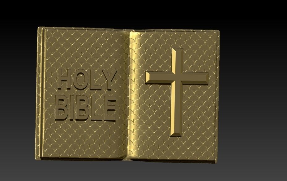 Holy Bible Book Pendant Charm Necklace Jewelry 3D print model_7