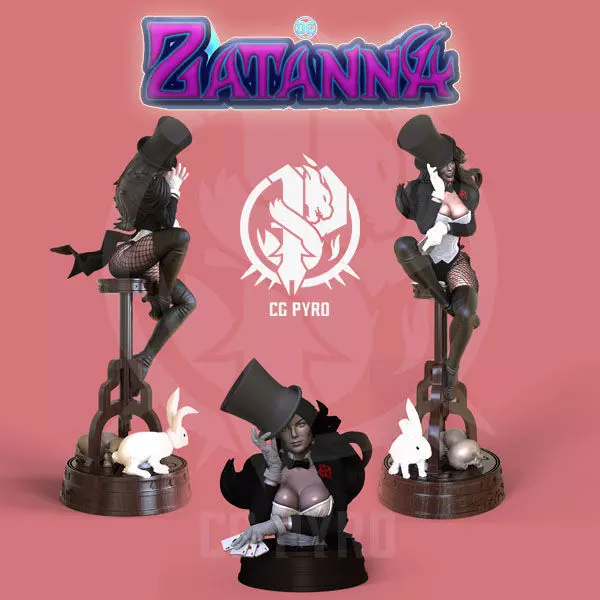 Zatanna from DC Comics for 3d printing STL CG Pyro 3D print model