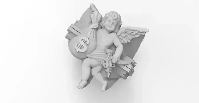 anillo angel pistola 