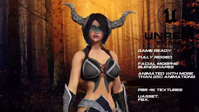 Witch full rigged - game ready - animated 