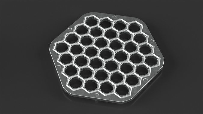 Hexagon Dumplings Maker Mold 3D model 4