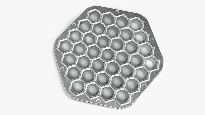 Hexagon Dumplings Maker Mold 3D model 5