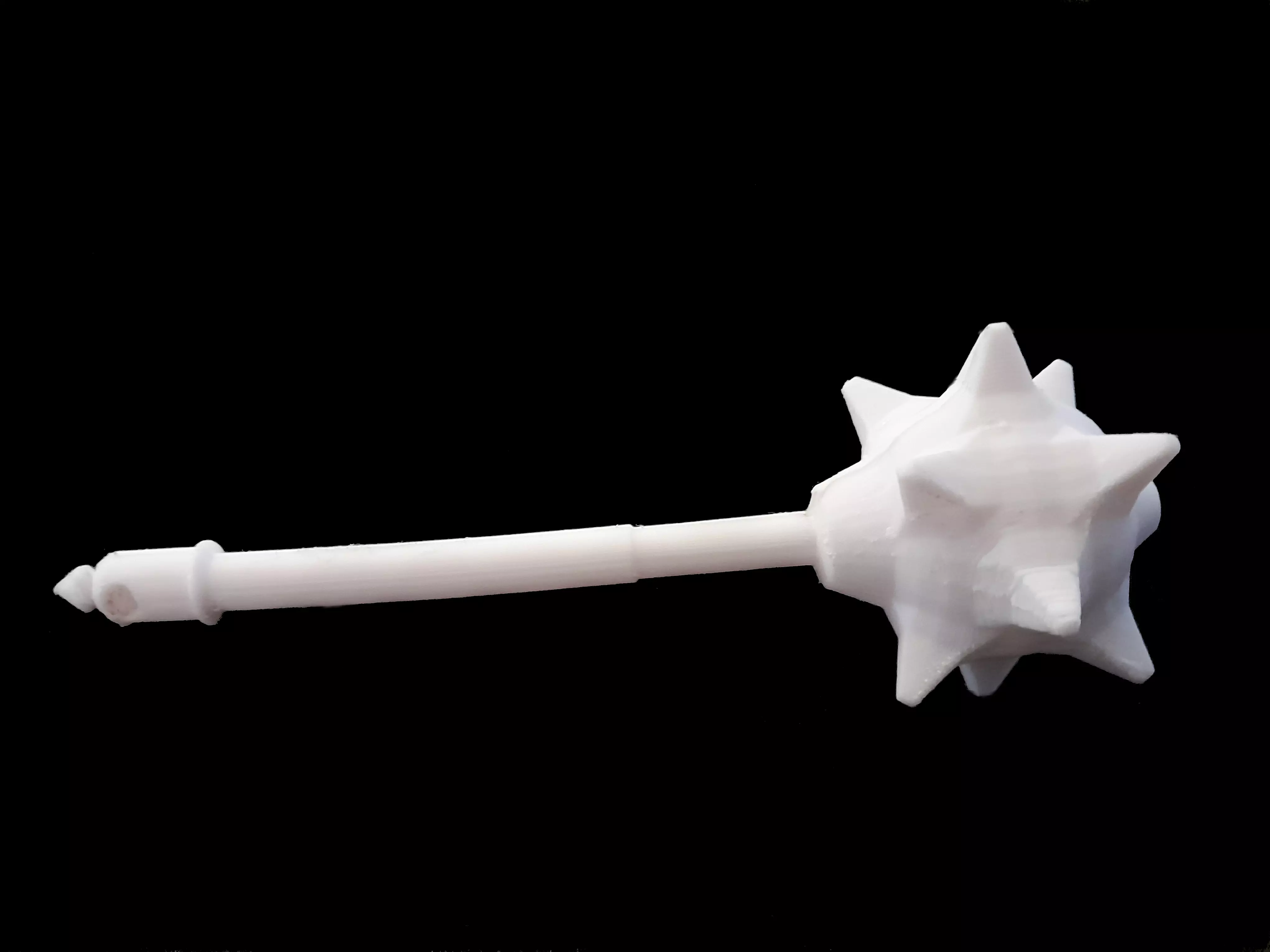 Studded Mace Keychain 3D print model_0