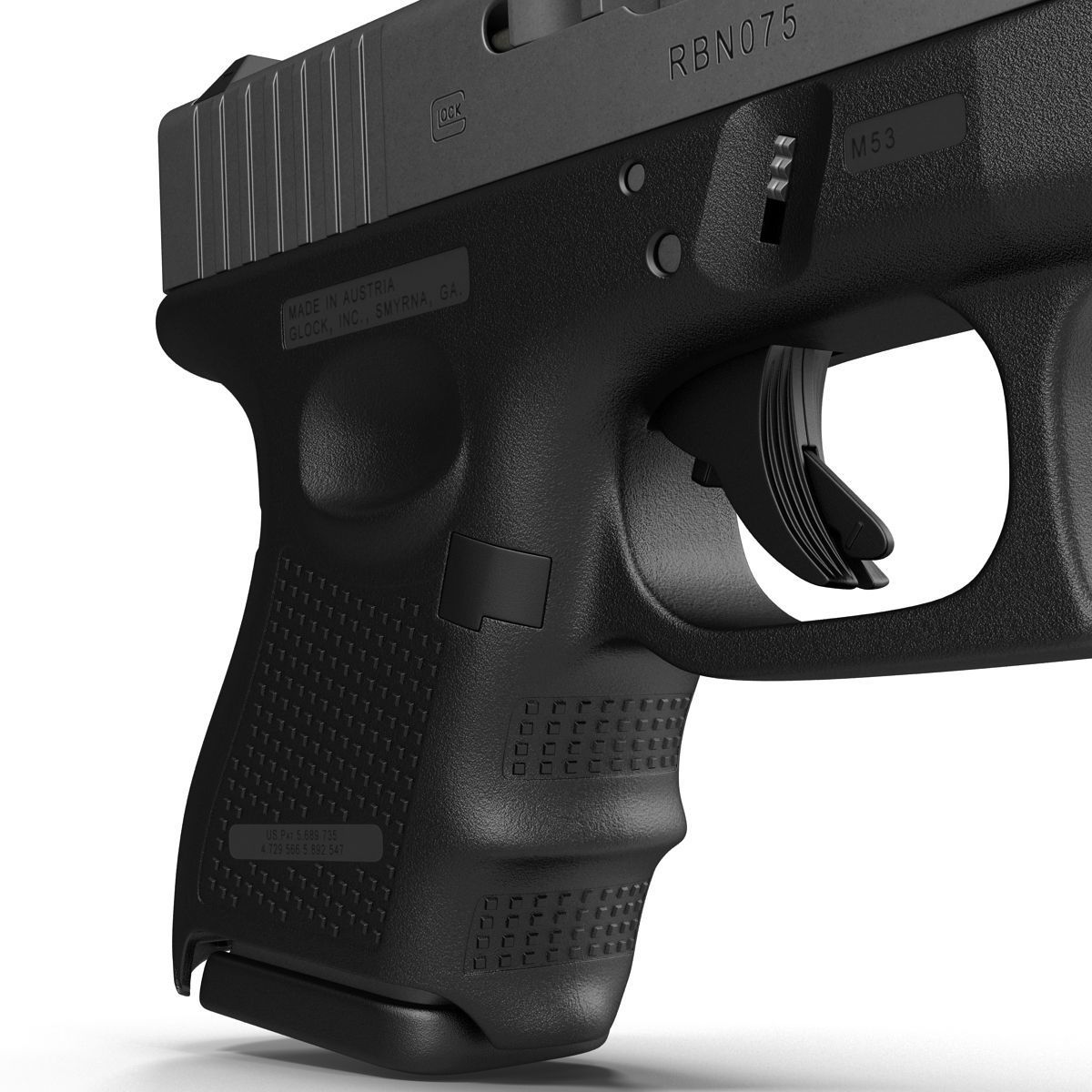 Glock 26 Black 3D model_21