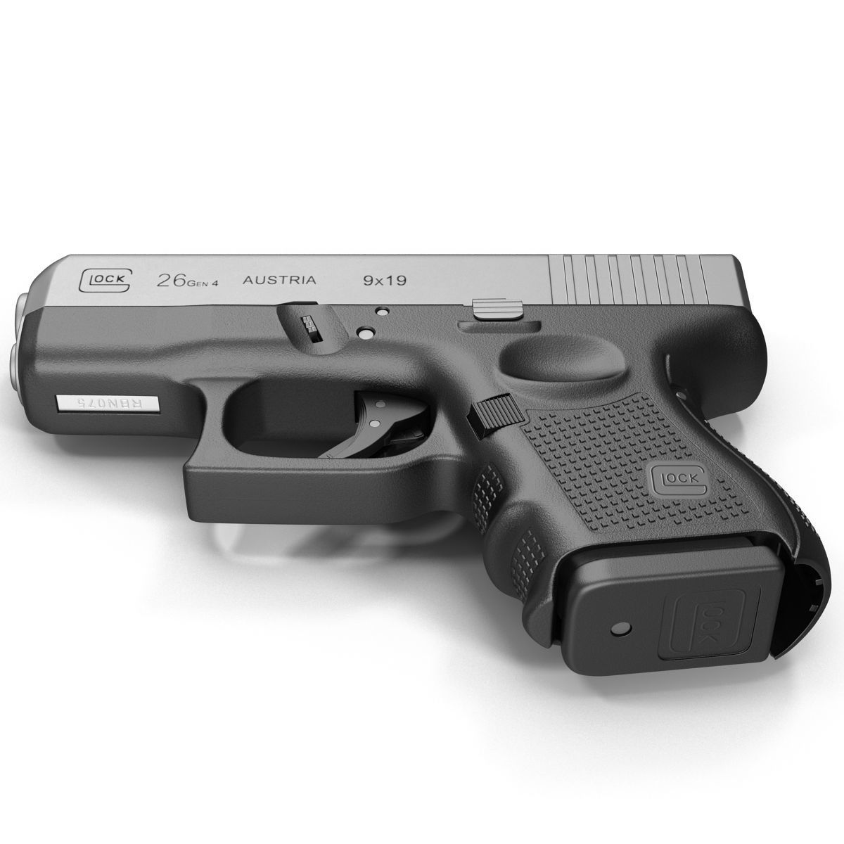 Glock 26 Black 3D model_1