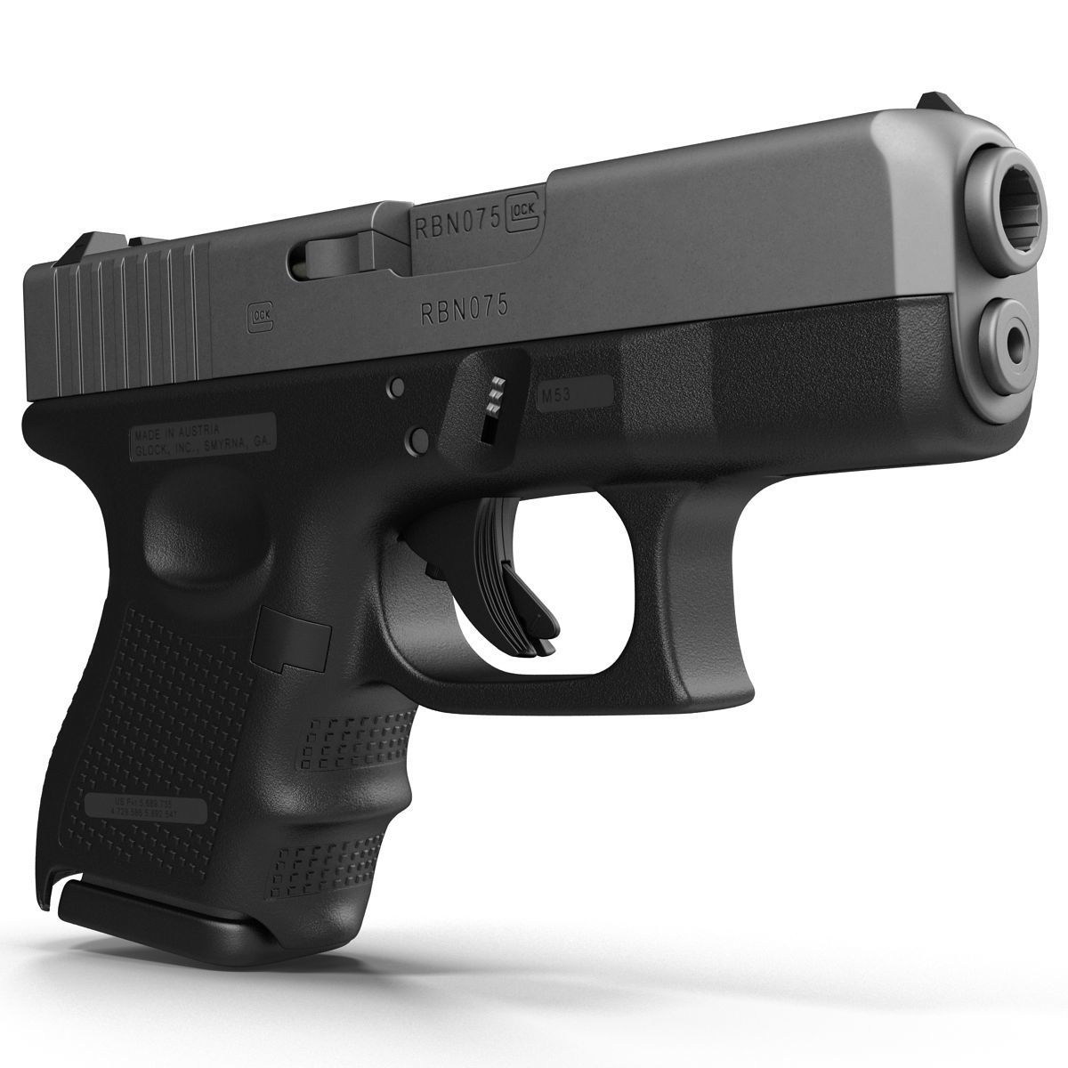 Glock 26 Black 3D model_16