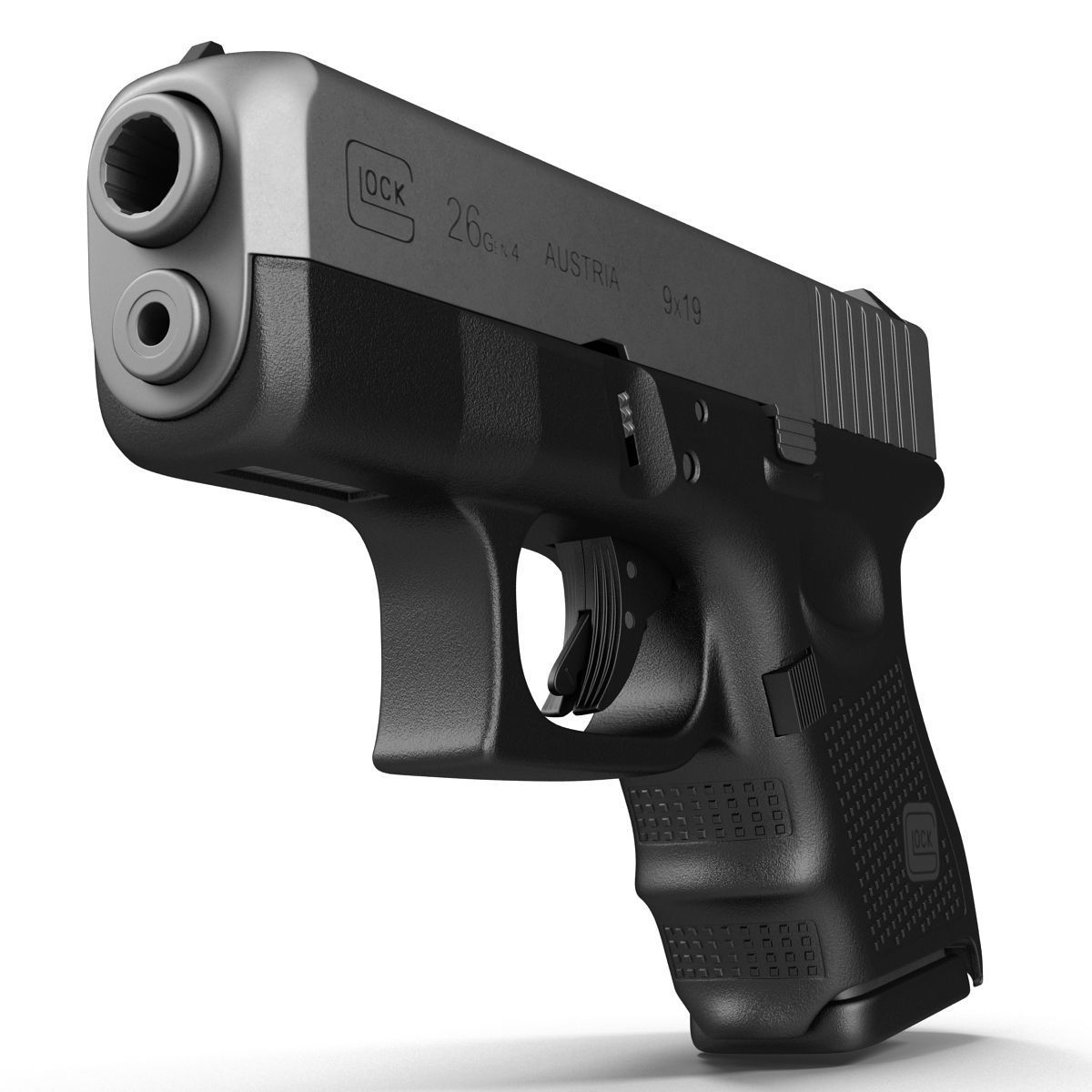 Glock 26 Black 3D model_19