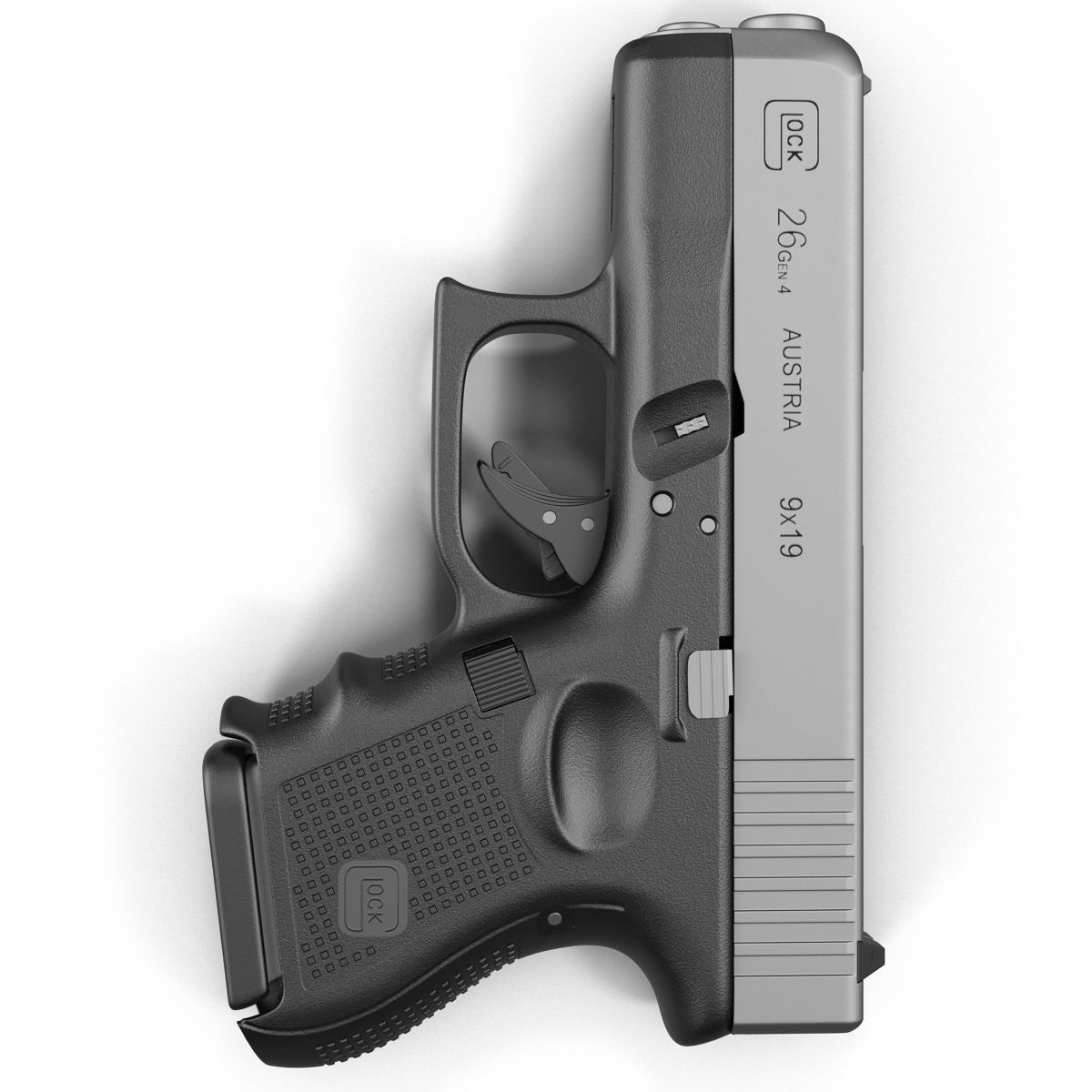 Glock 26 Black 3D model_6