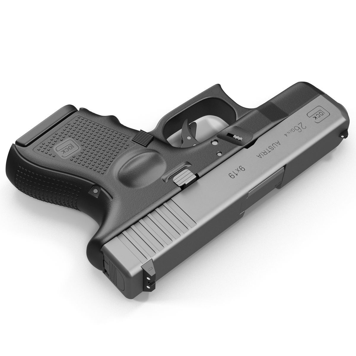 Glock 26 Black 3D model_12