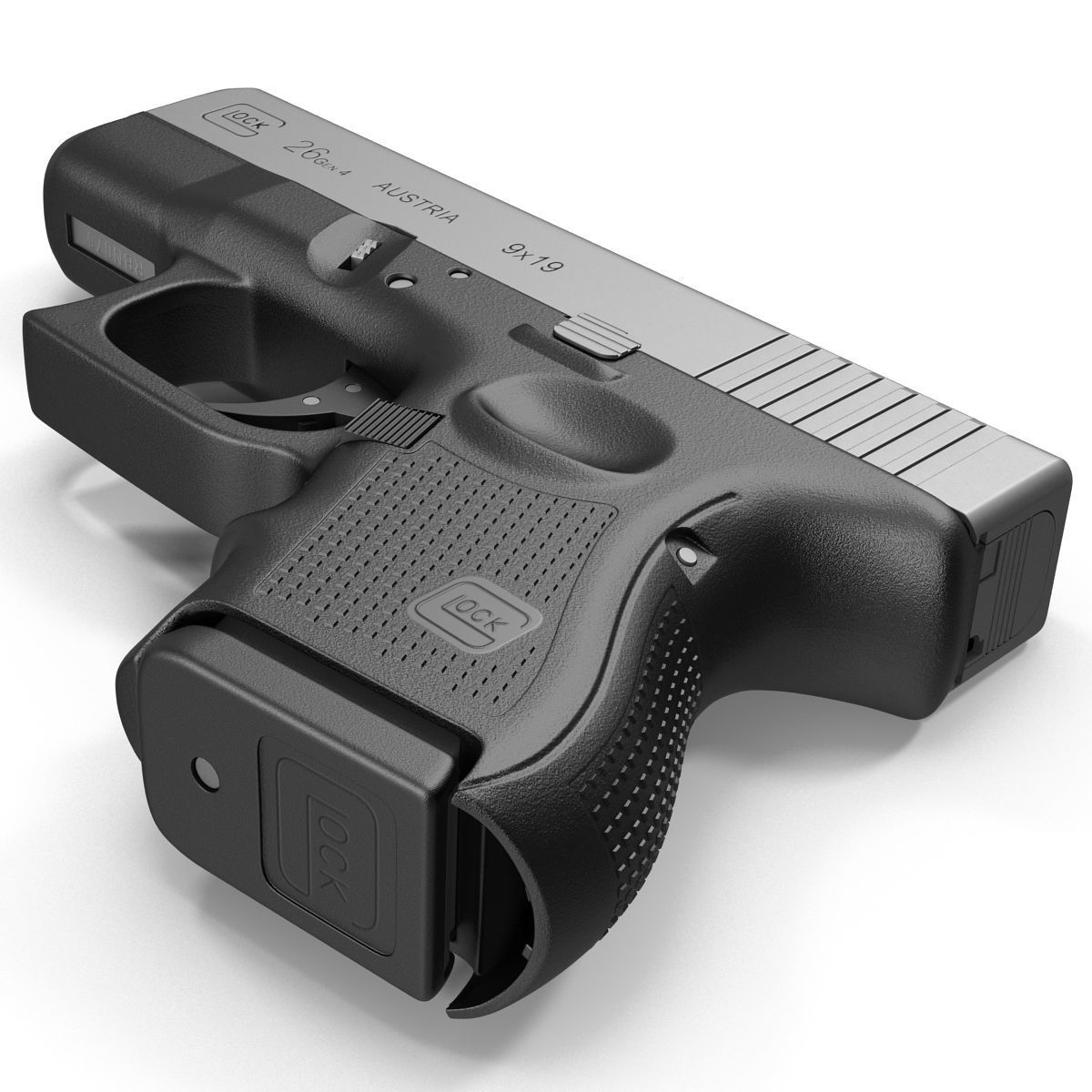 Glock 26 Black 3D model_10