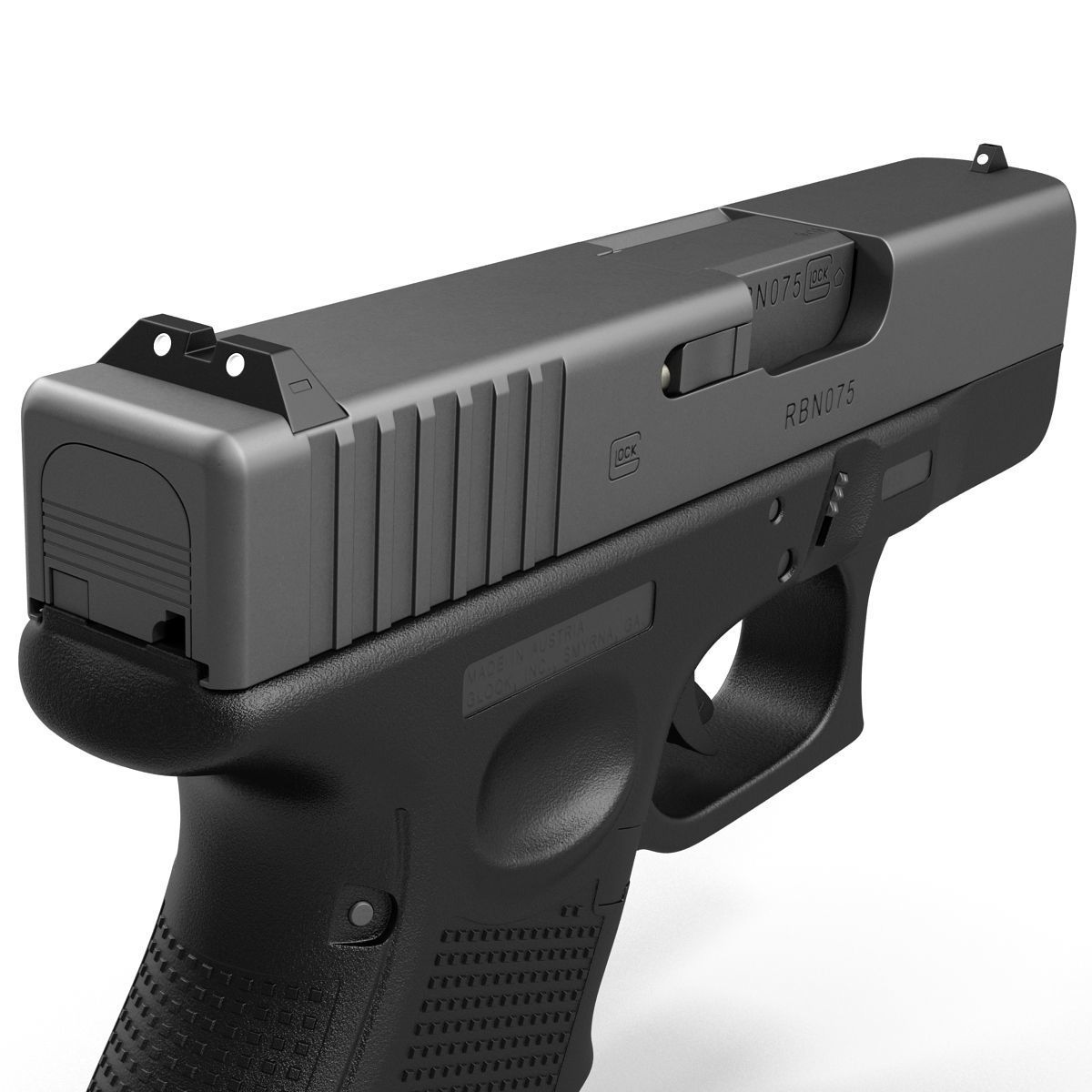 Glock 26 Black 3D model_23