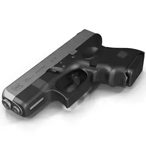 Glock 26 Black 3D model Glock 26 Black 3D model