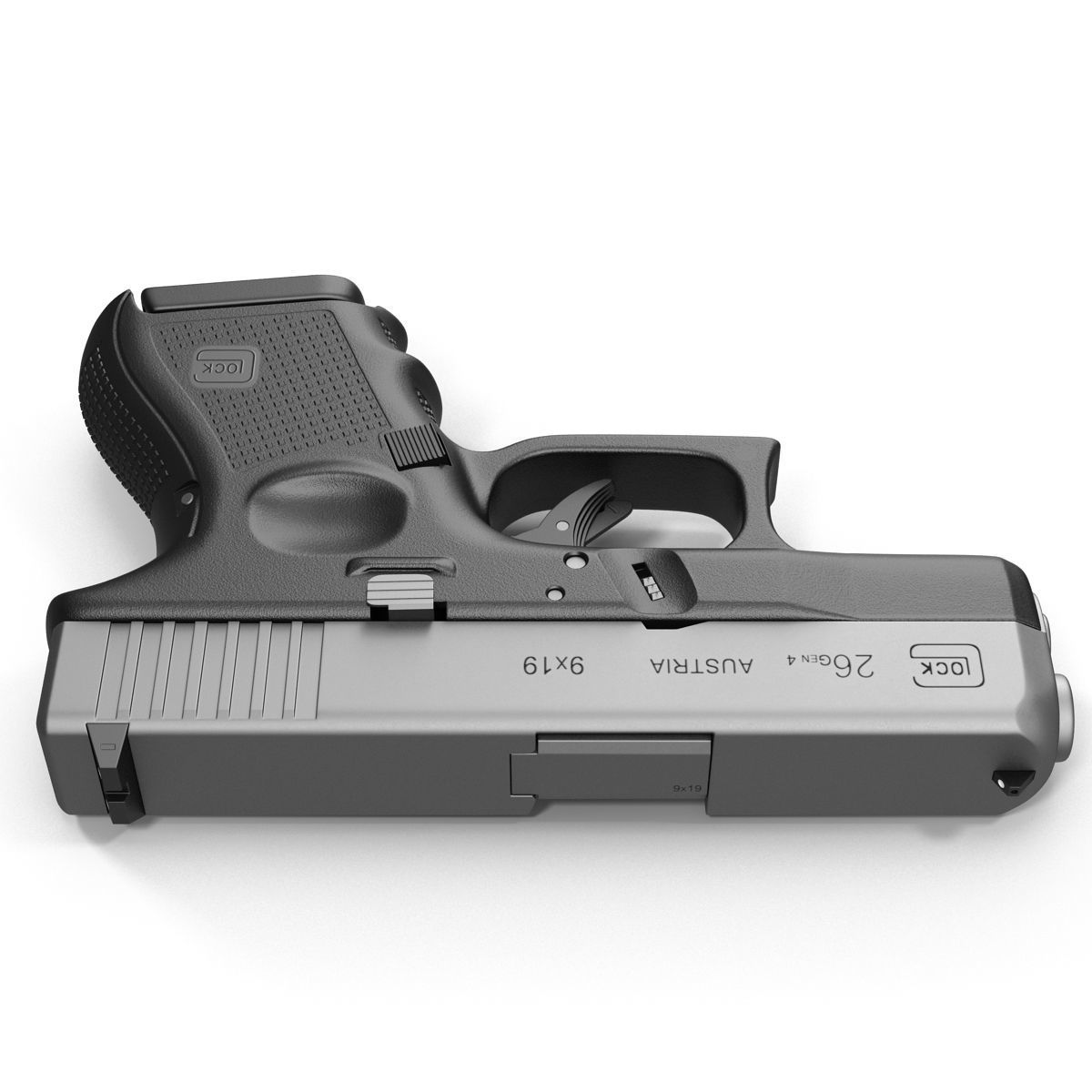 Glock 26 Black 3D model_8