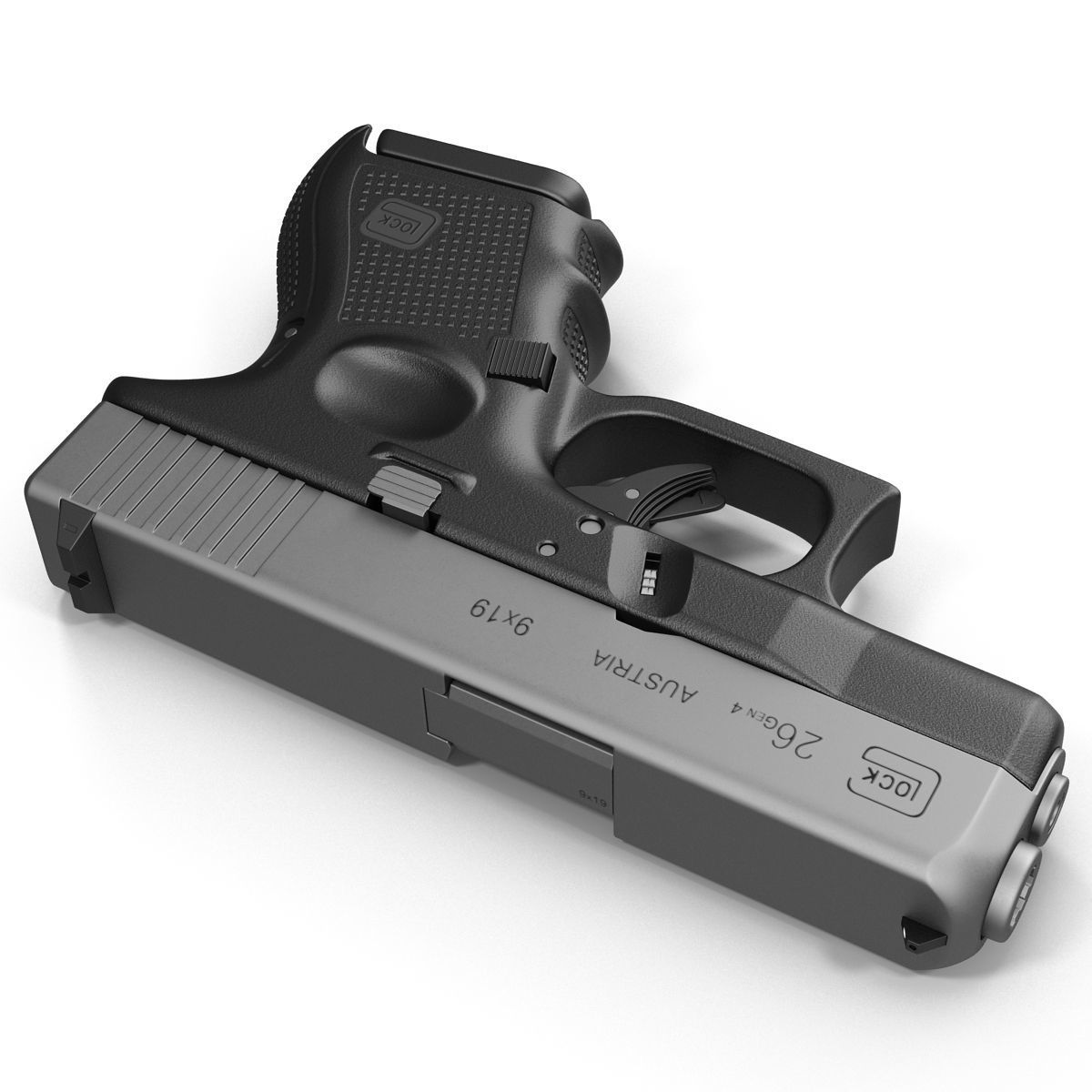 Glock 26 Black 3D model_11