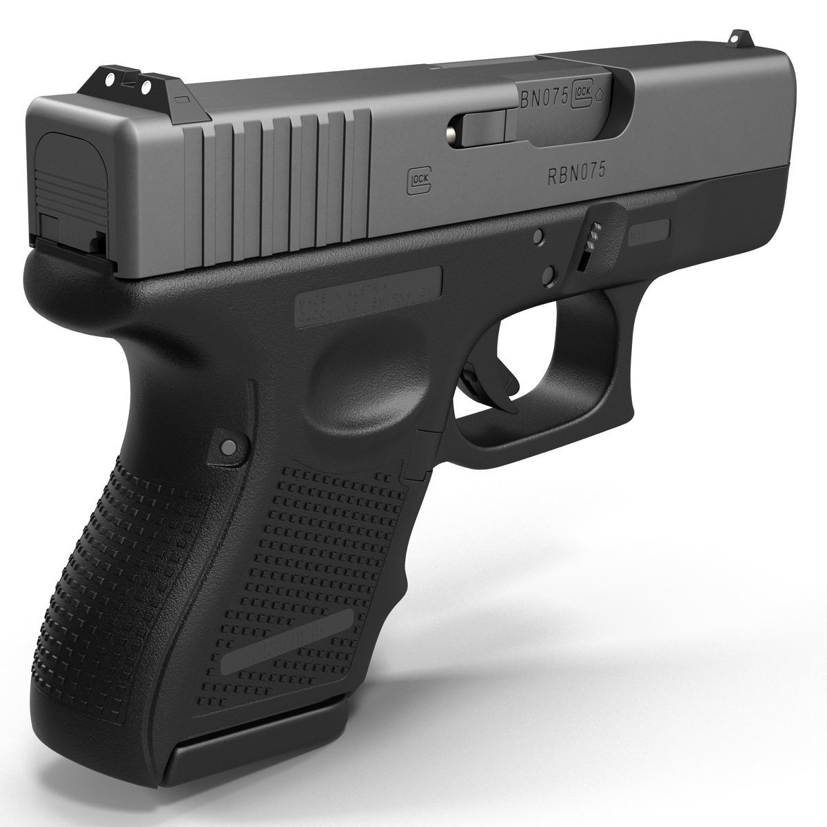 Glock 26 Black 3D model_17