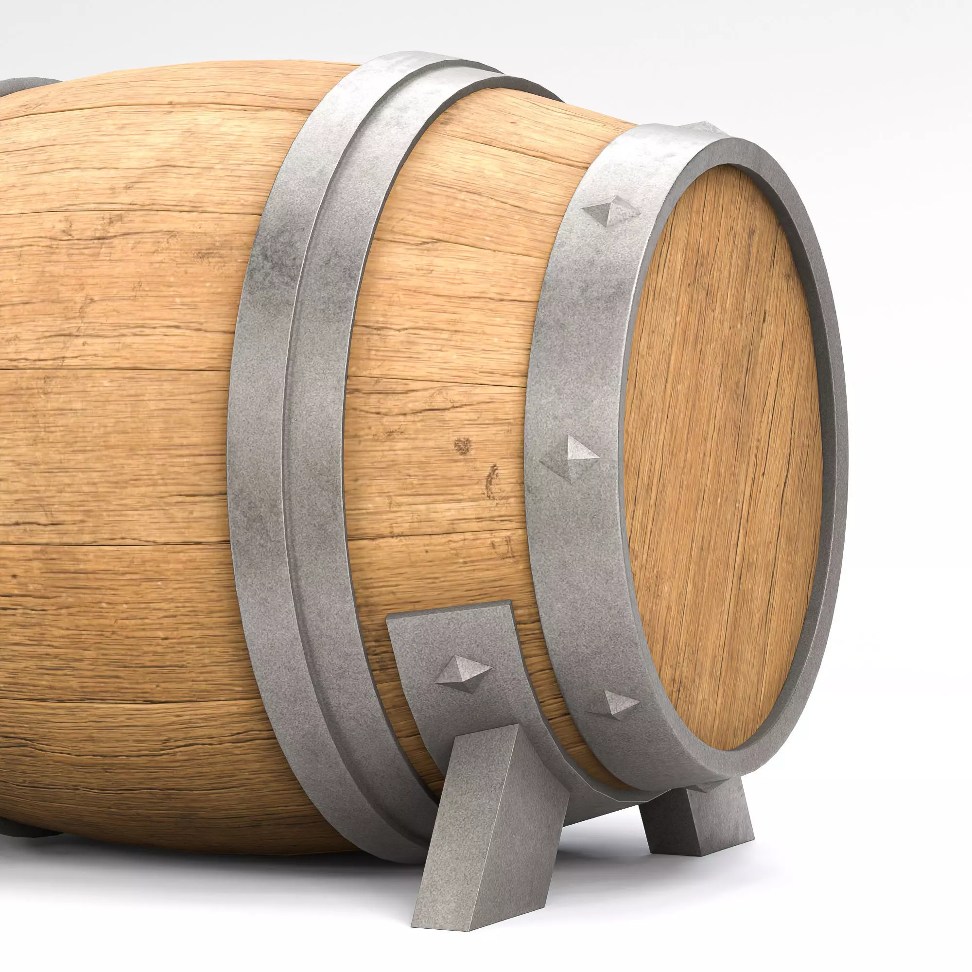 barrel Low-poly 3D model_0
