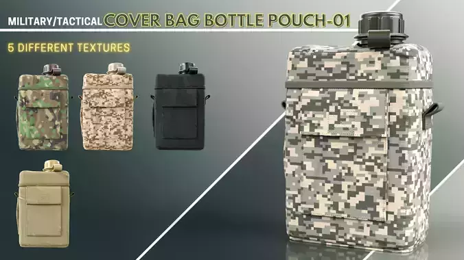 Military-Tactical Cover Bag Bottle Pouch 01