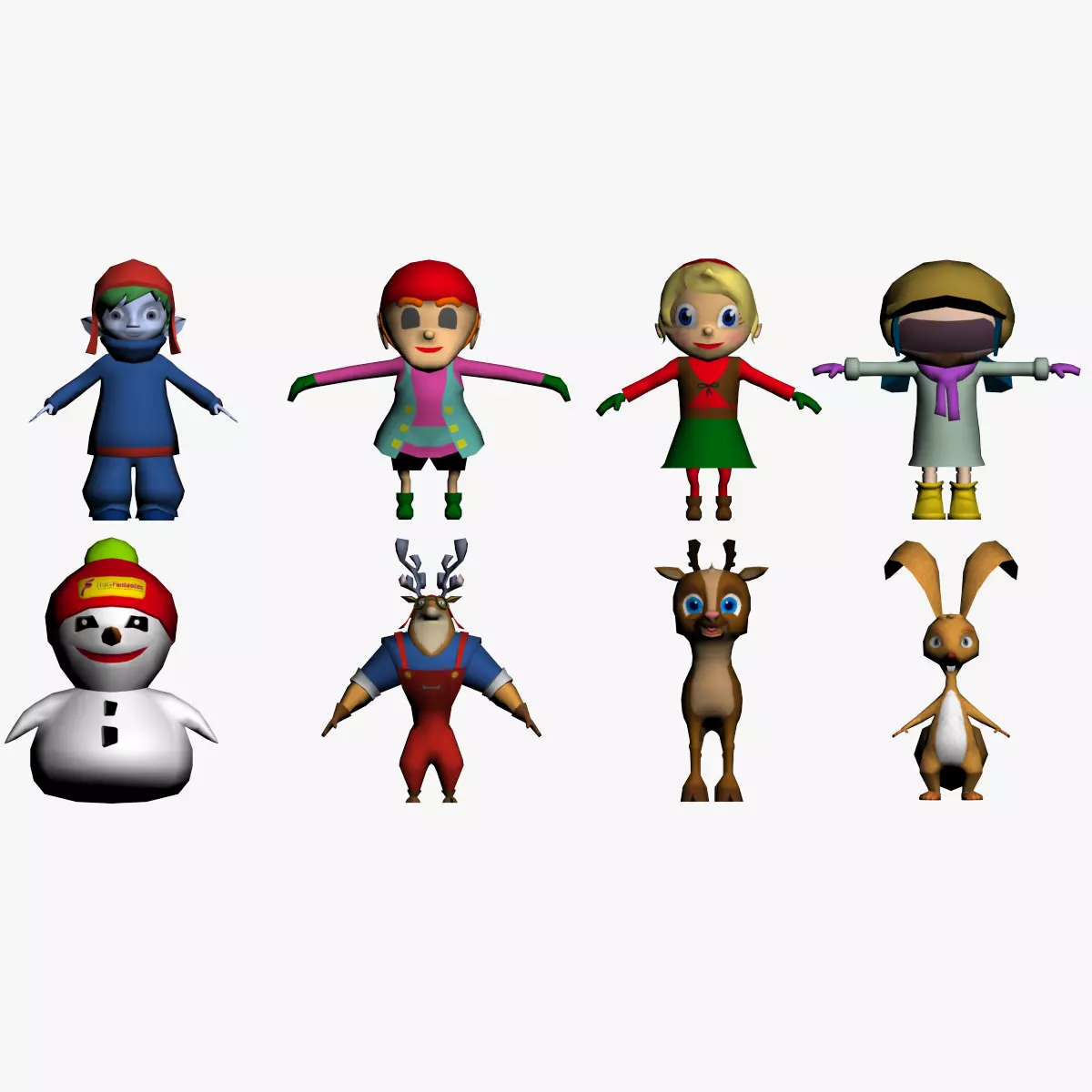 GAME MODEL LOW POLY PP 01 Low-poly 3D model