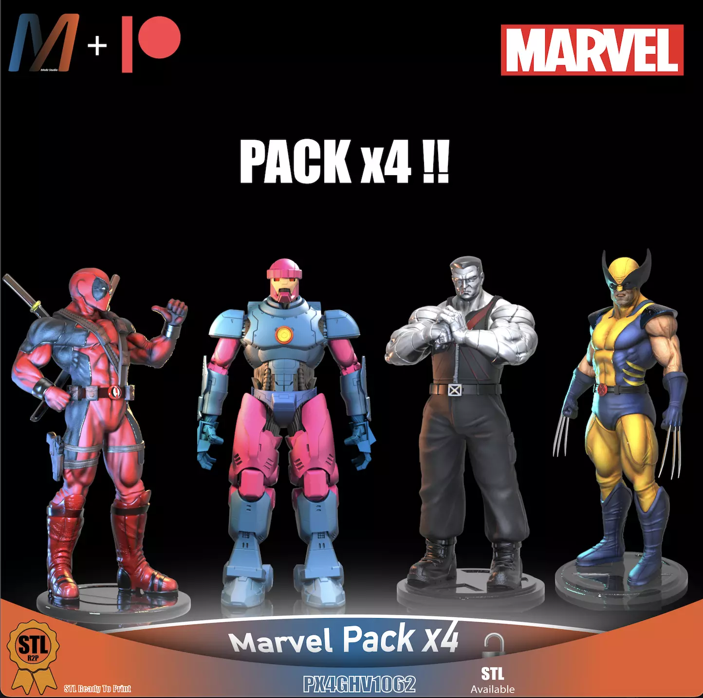 PX4GHV1062 - MARVEL PACK X4 3D print model_0