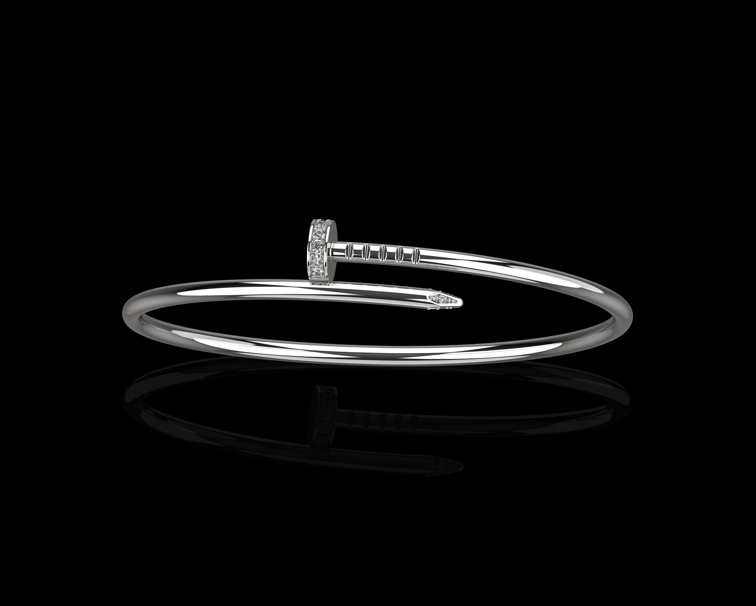 Juste un clou Bracelet 17 Size with Gems Small Version N178 3D print model_26