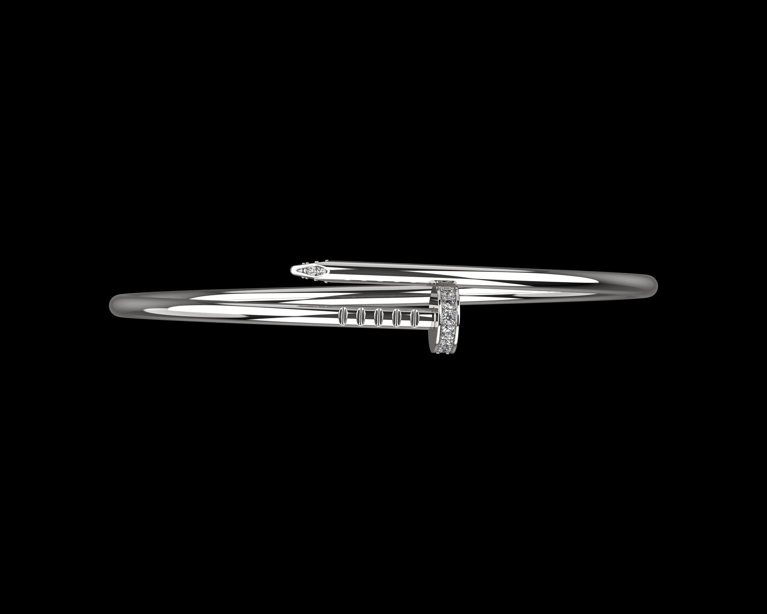 Juste un clou Bracelet 17 Size with Gems Small Version N178 3D print model_5