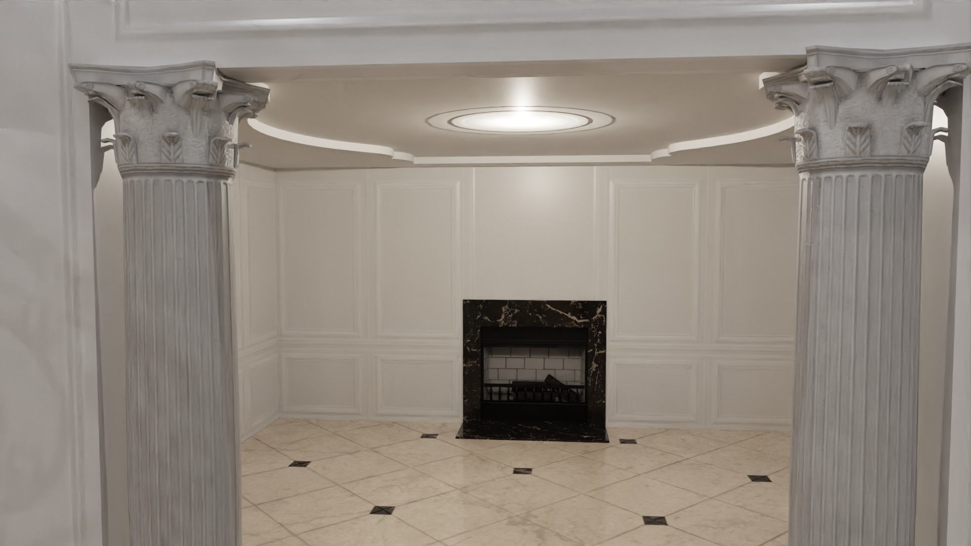 Mega Mansion Low-poly 3D model_29