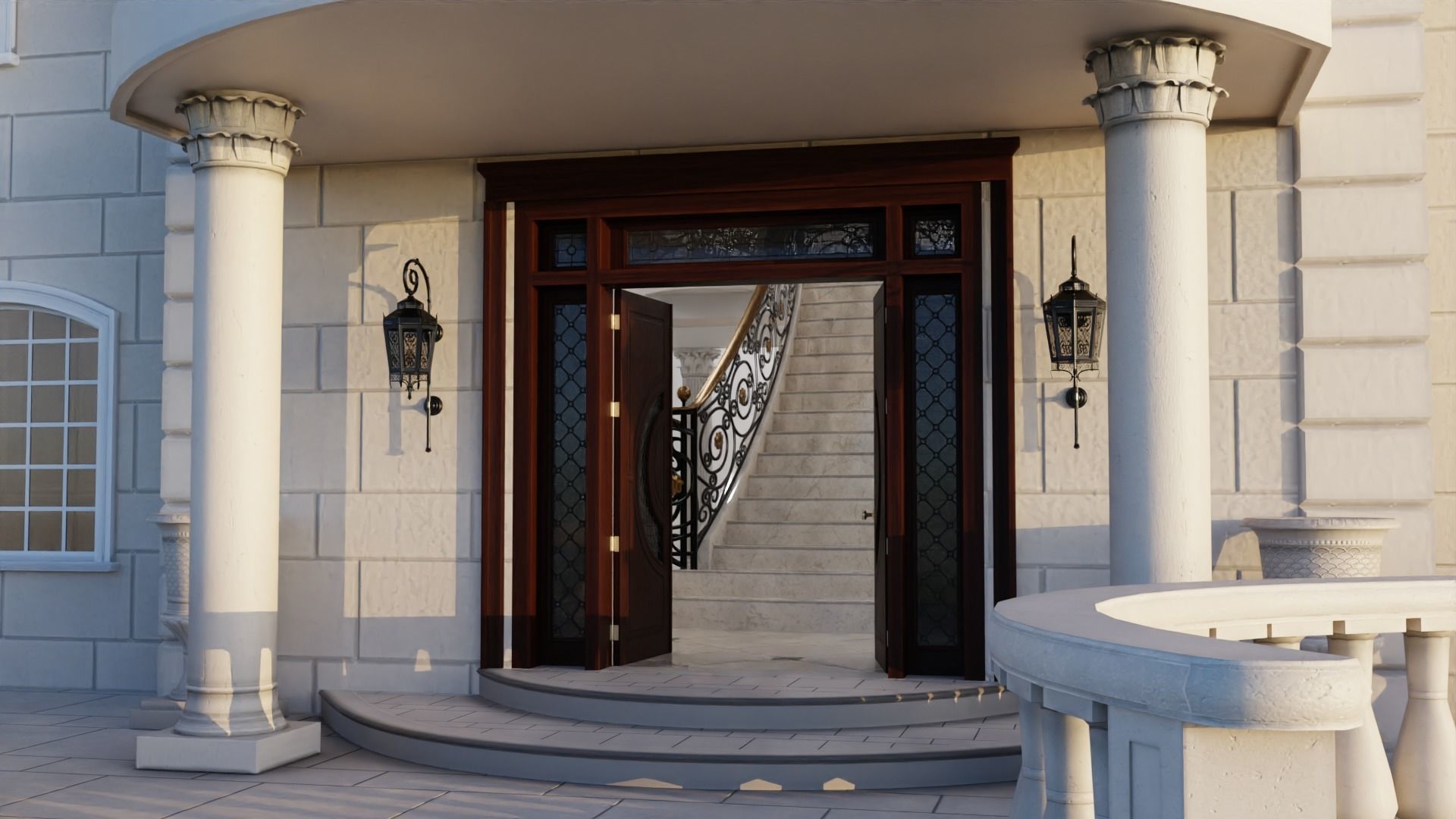 Mega Mansion Low-poly 3D model_8