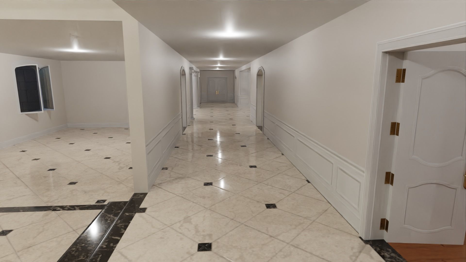 Mega Mansion Low-poly 3D model_23