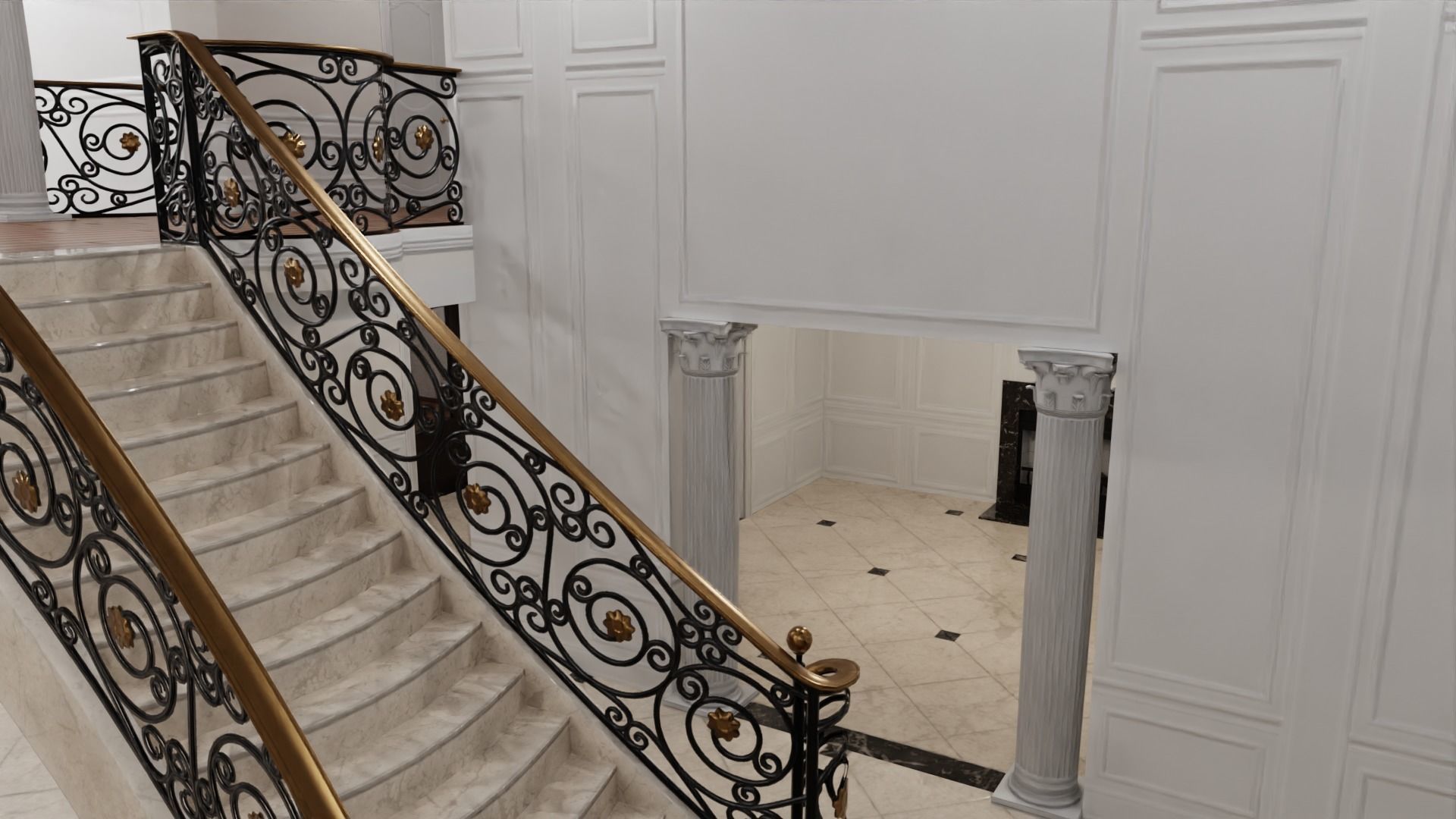 Mega Mansion Low-poly 3D model_28