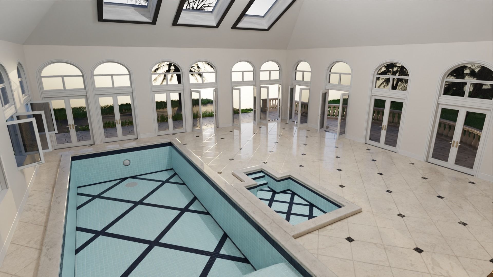 Mega Mansion Low-poly 3D model_15