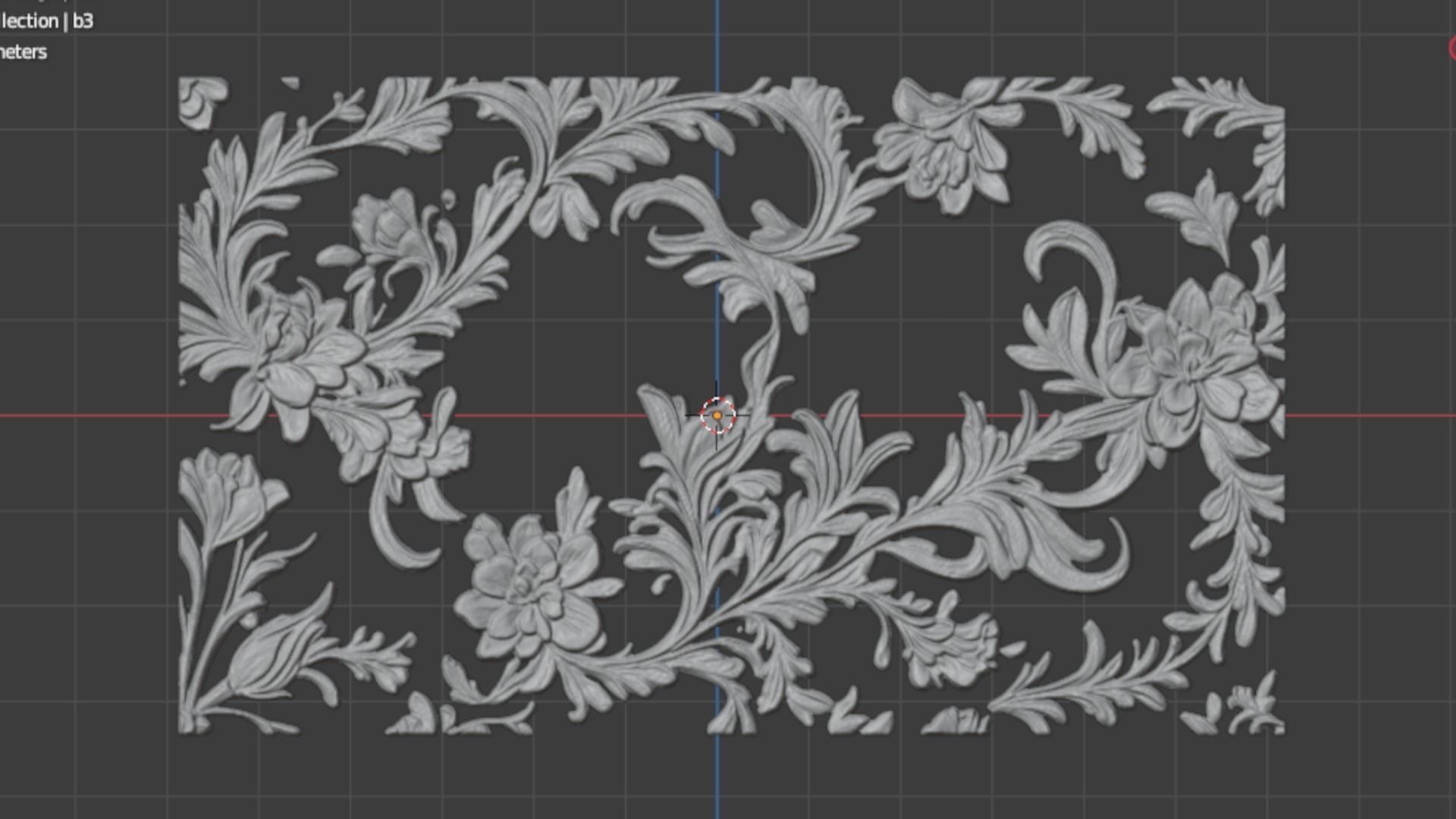 Decorative Ceiling 020 3D print model_4