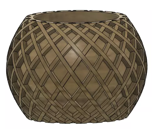 Geometric Plant Pot 3D print model_0