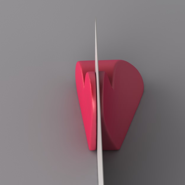 Heart Place Name Holder Free 3D print model_1