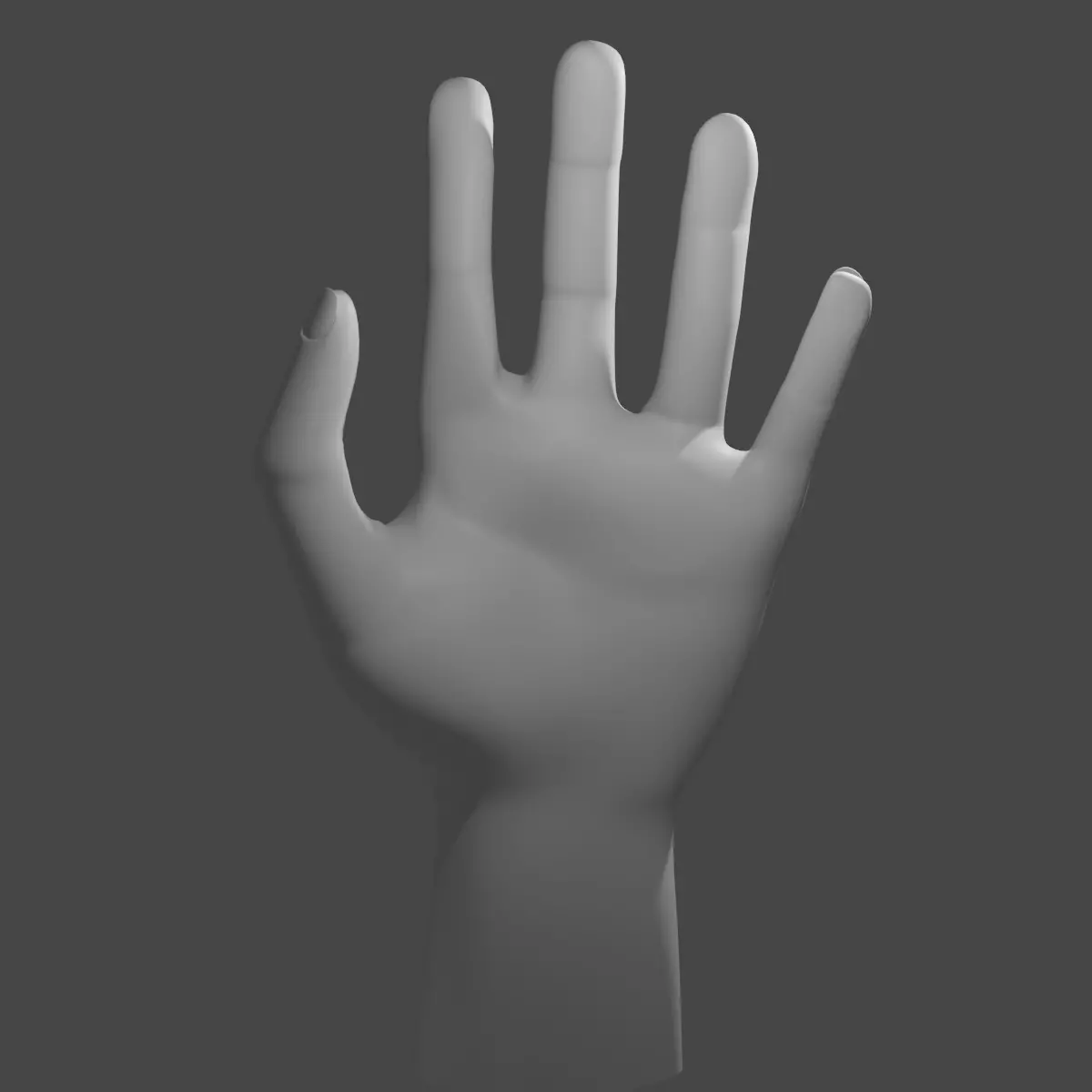 Stylized Hand Low Poly Free low-poly 3D model_0