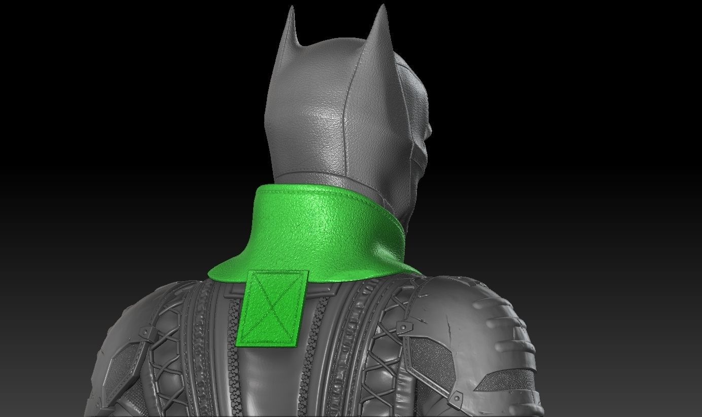 Hot Toys The Batman Neck Collar 3D print model_3