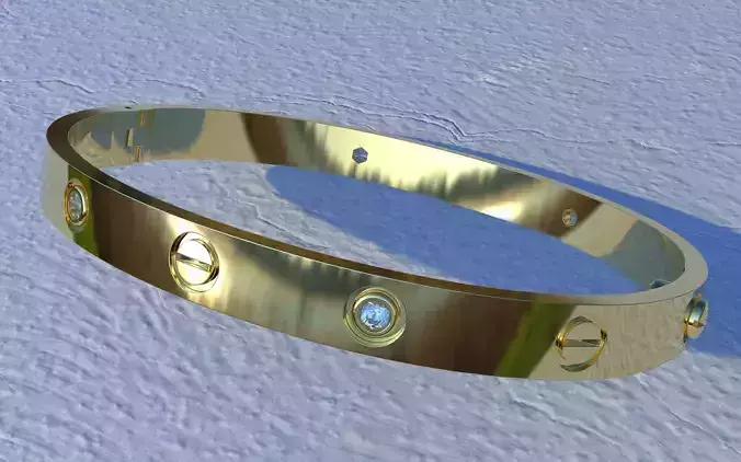 Bracelets Love 4 gem 3D print model