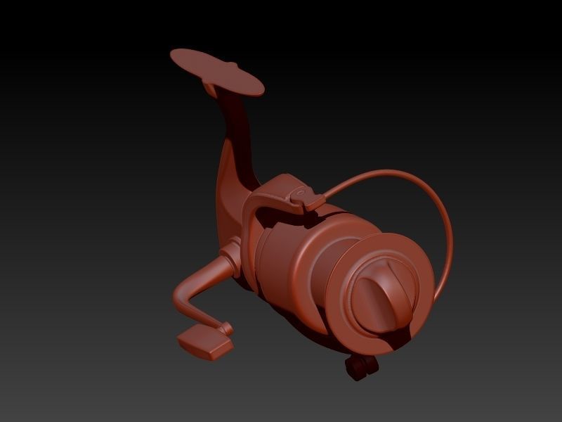 Spinning Fishing Reel Necklace Charm Nautical Jewelry 3D print model_2