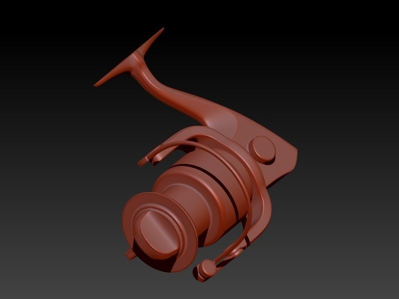 Spinning Fishing Reel Necklace Charm Nautical Jewelry 3D print model_1