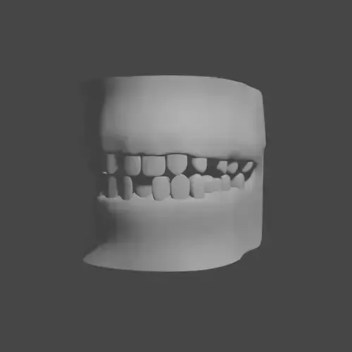 Stylized Mouth Low Poly Free low-poly 3D model