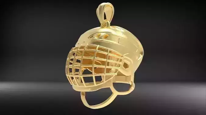 Ice Hockey Goalie Mask Helmet Charm Necklace Pendant Jewelry 3D print model