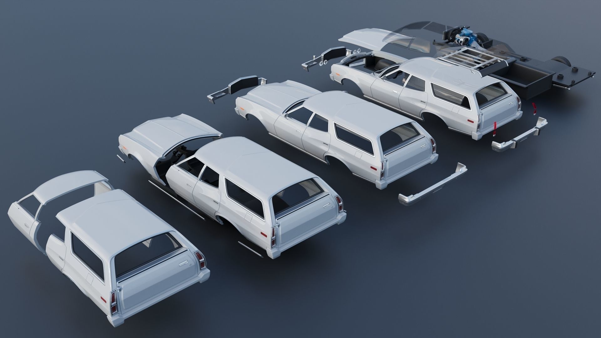 Gran Torino Wagon 1974 3D print model_16