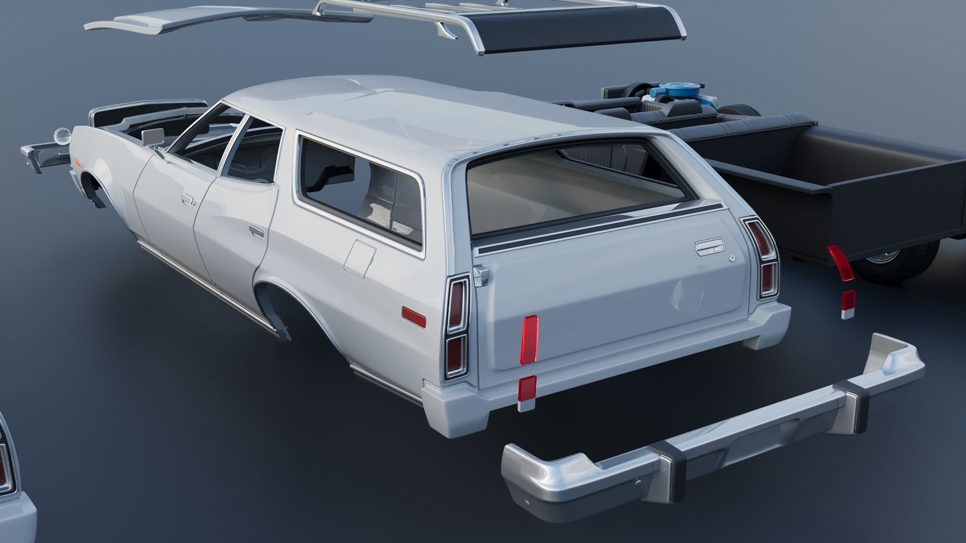 Gran Torino Wagon 1974 3D print model_17