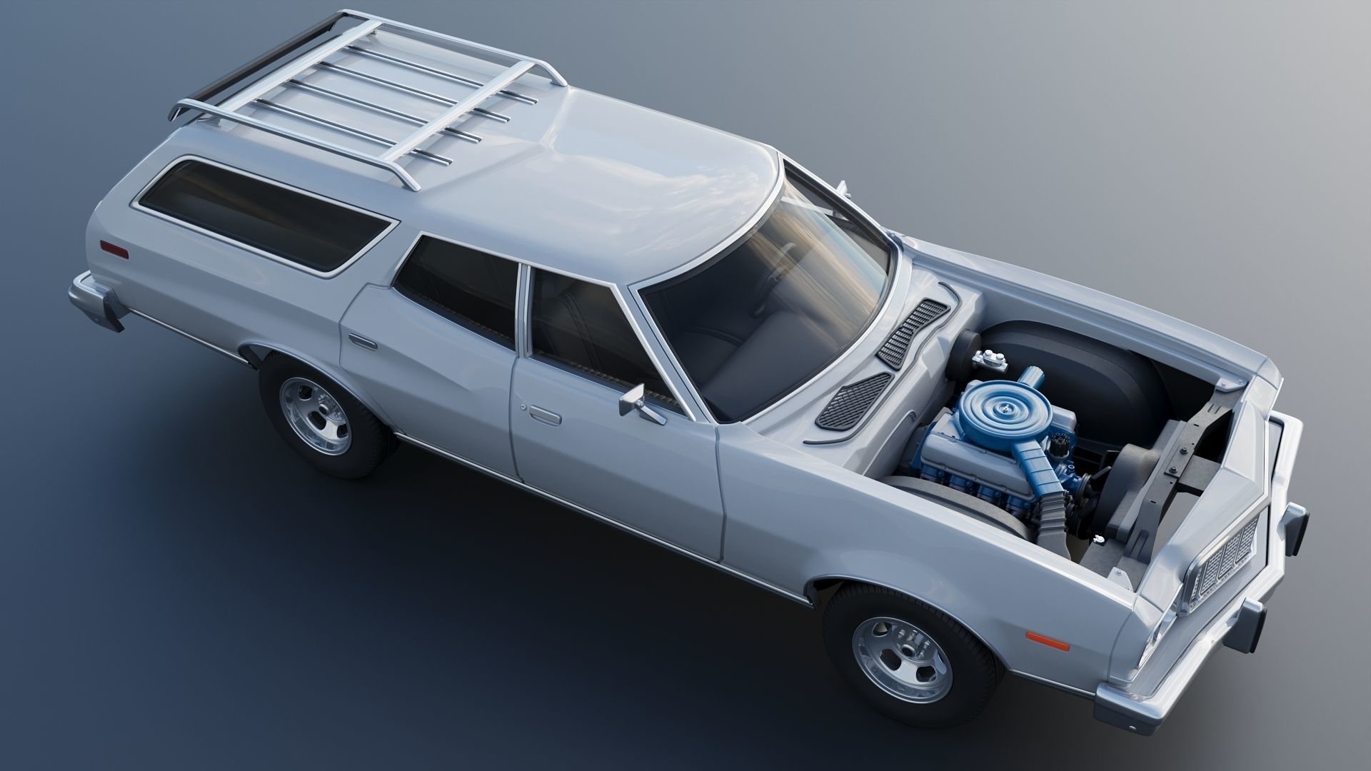 Gran Torino Wagon 1974 3D print model_13