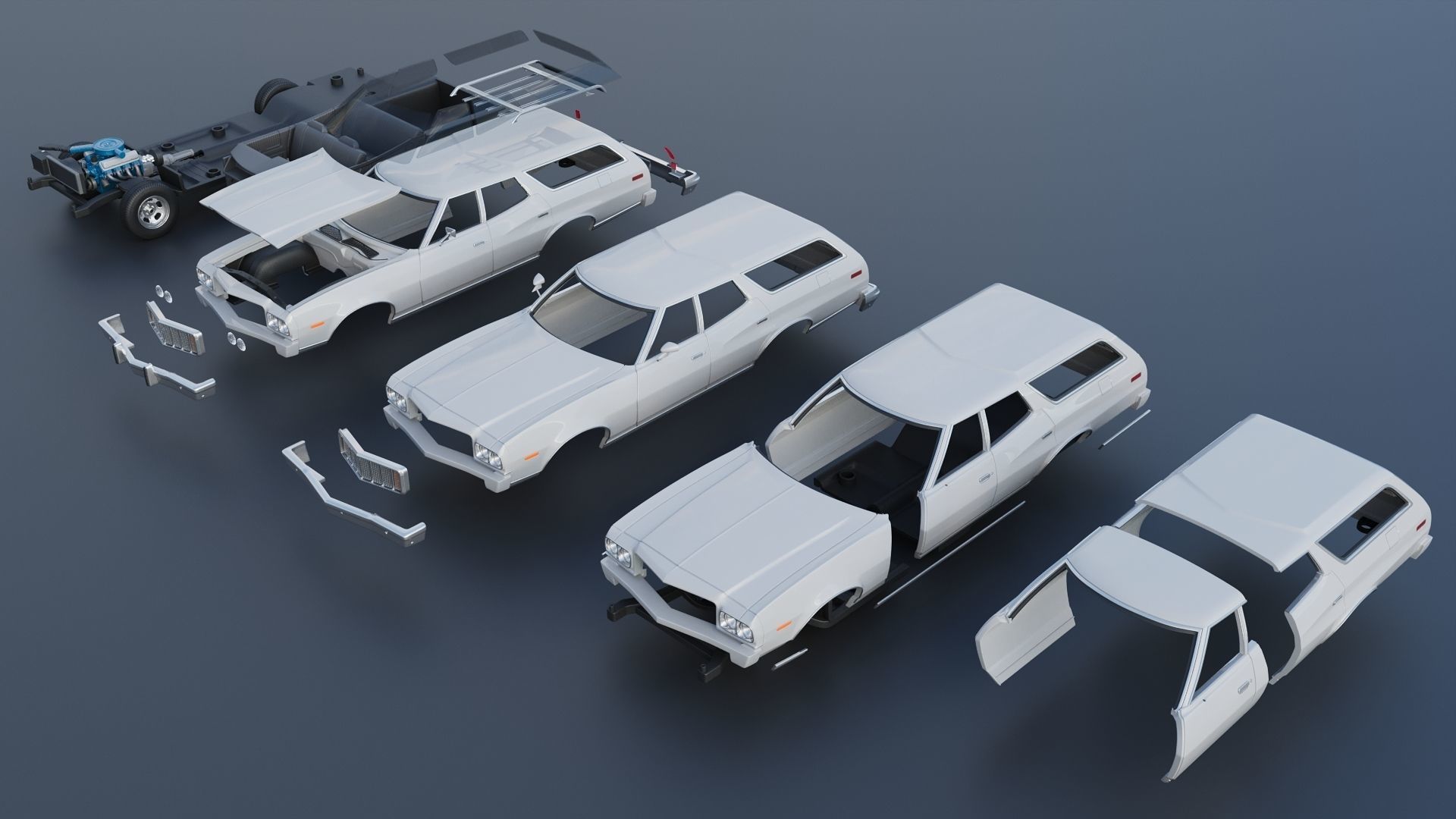 Gran Torino Wagon 1974 3D print model_14